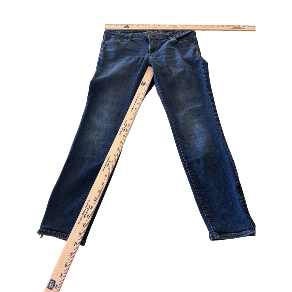 Old Navy Rockstar Skinny Jeans Womens 10 Blue Medium Wash Ankle Zip Denim Pants